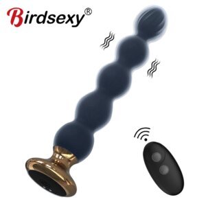 10 Speed Anal Vibrator Anal Beads Prostate Massage Dual Motor Butt Plug Stimulator Remote Control Vibrator Sex Toy For Men Women Vibrators cb5feb1b7314637725a2e7: no remote|with remote