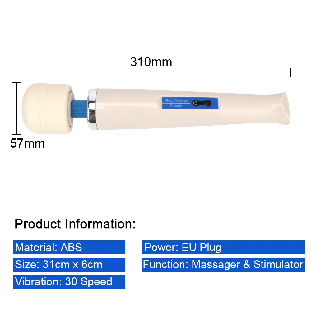IKOKY Magic Wand Massager 30 Speed Big Size AV Rod Vibrator Sex Toys for Women Powerful Erotic Toys Clitoris Stimulator Vibrators cb5feb1b7314637725a2e7: Type A