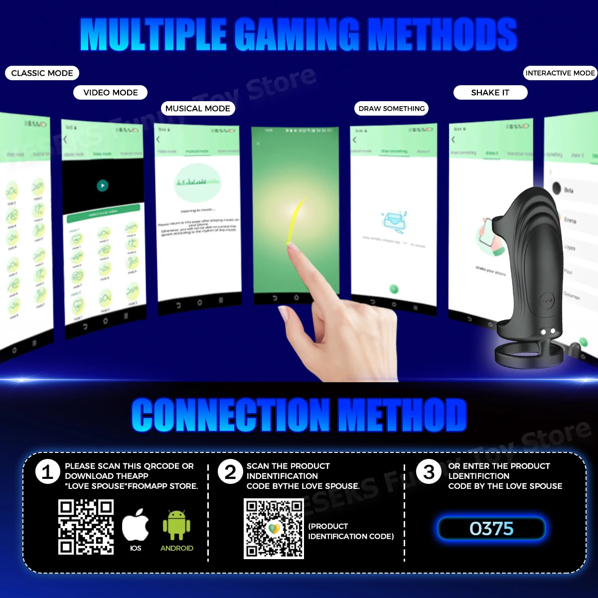 HESEKS Vibrating Cock Ring Wearable Vibrator APP Control Silicone Stretchy Penis 3 Rings for G spot Stimulator Sex Toys for Men Sex Games cb5feb1b7314637725a2e7: APP Control