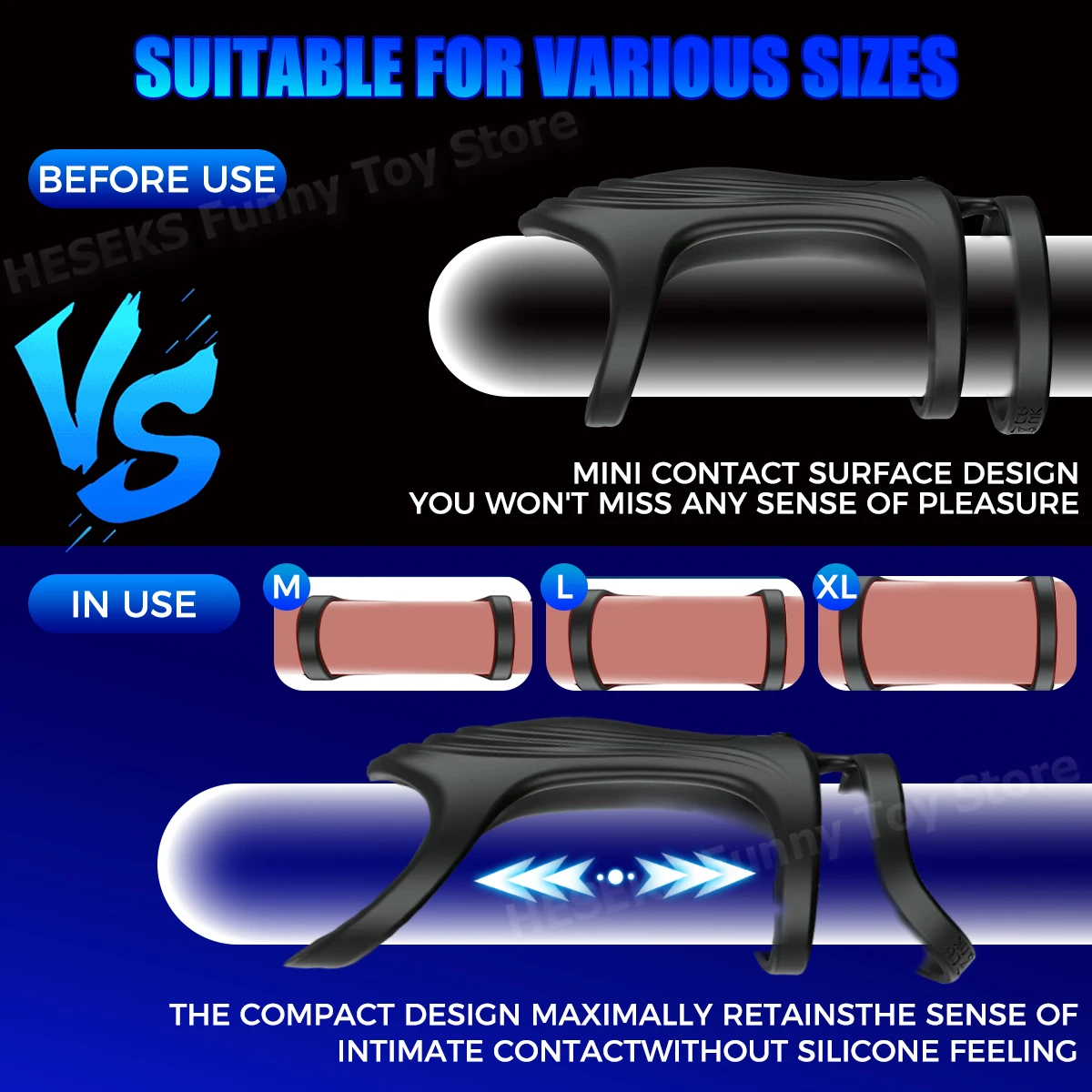 HESEKS Vibrating Cock Ring Wearable Vibrator APP Control Silicone Stretchy Penis 3 Rings for G spot Stimulator Sex Toys for Men Sex Games cb5feb1b7314637725a2e7: APP Control