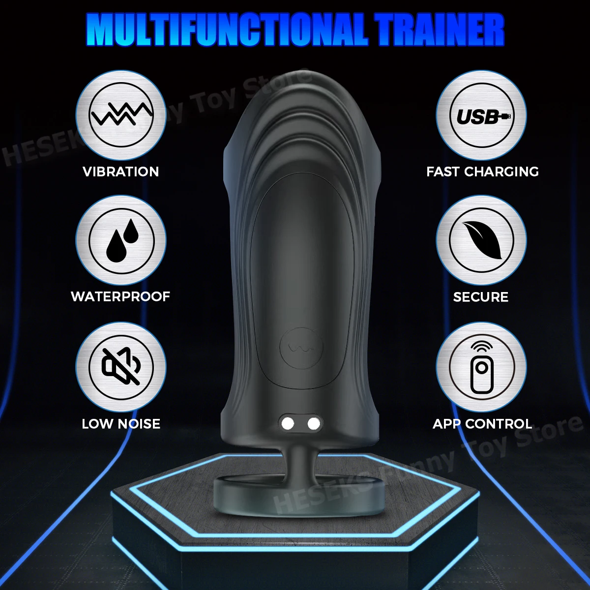 HESEKS Vibrating Cock Ring Wearable Vibrator APP Control Silicone Stretchy Penis 3 Rings for G spot Stimulator Sex Toys for Men Sex Games cb5feb1b7314637725a2e7: APP Control