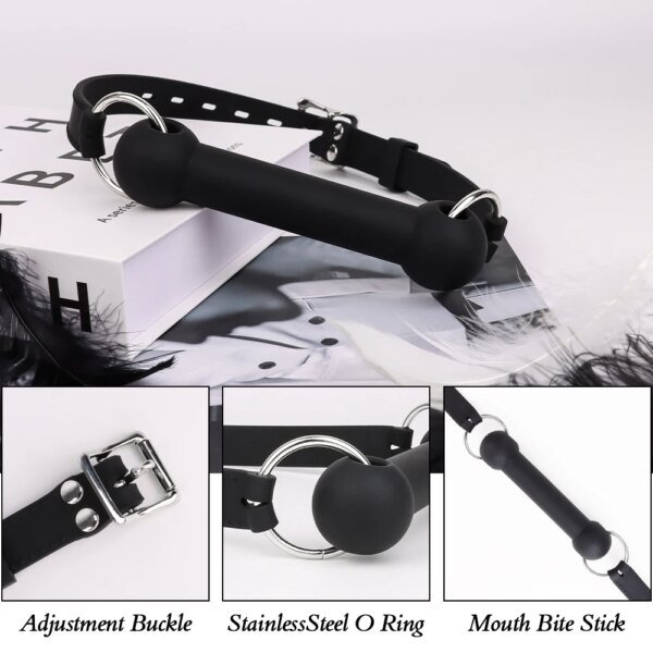 Oral Mouth Gag BDSM Bite Silicone Bone Gag SM Bondage Restraint Adult Sex Toys Ball Gag for Adults Sex Games cb5feb1b7314637725a2e7: Black|Black Detachable|O-ring Gag|Red Heat|Silicone O-ring