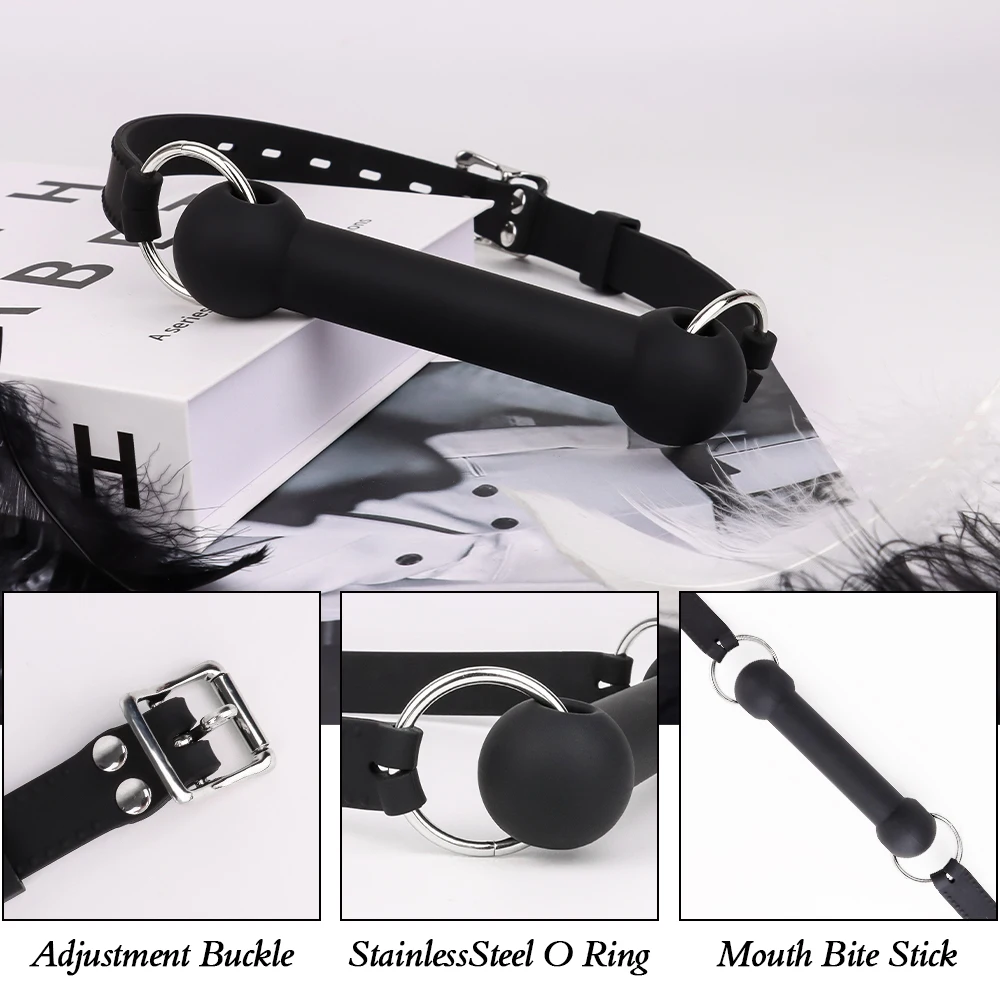 Oral Mouth Gag BDSM Bite Silicone Bone Gag SM Bondage Restraint Adult Sex Toys Ball Gag for Adults Sex Games cb5feb1b7314637725a2e7: Black|Black Detachable|O-ring Gag|Red Heat|Silicone O-ring