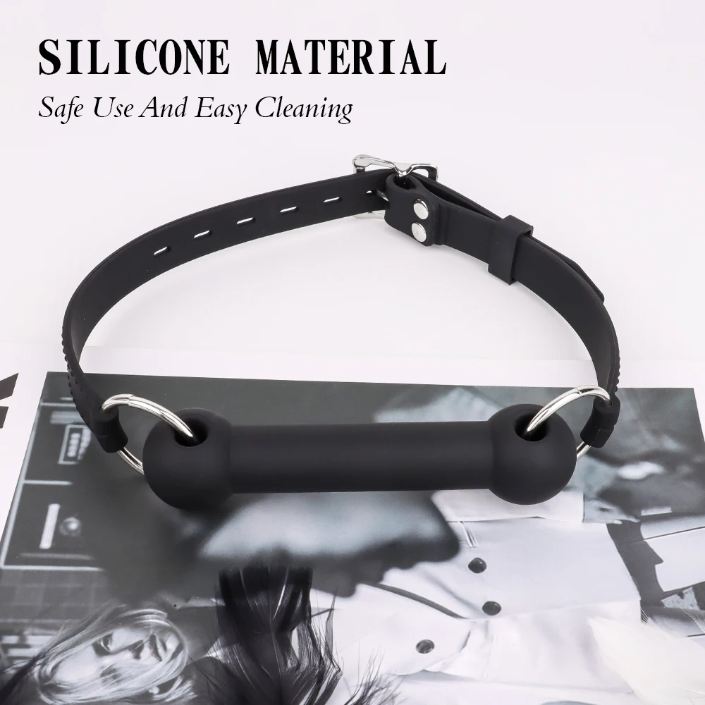 Oral Mouth Gag BDSM Bite Silicone Bone Gag SM Bondage Restraint Adult Sex Toys Ball Gag for Adults Sex Games cb5feb1b7314637725a2e7: Black|Black Detachable|O-ring Gag|Red Heat|Silicone O-ring