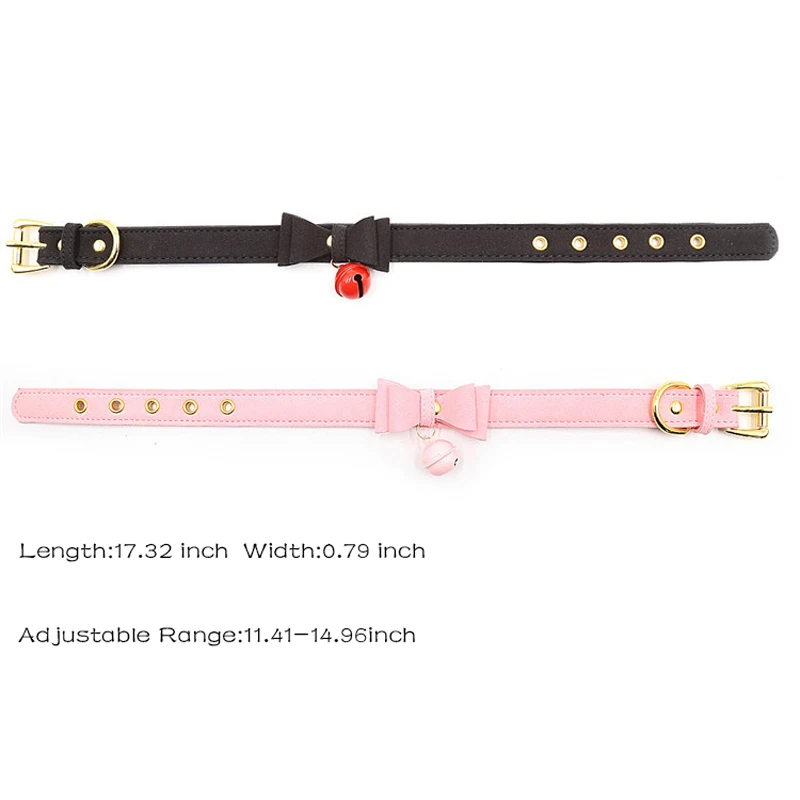Handmade Sexy Rivet Alternative metal PU Leather Collar Bell Choker slave costume BDSM Bondage Necklace Neckband Sex Toys Sex Games cb5feb1b7314637725a2e7: Black|Pink|Red