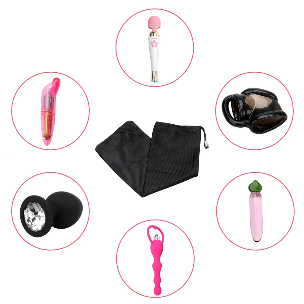 IKOKY Discreet Storage Bags Sexy Dildo Hidden Pouch Special Secret Storage Cover Sex Toys for Vibrator Penis Anal Plug 14*30cm Sex Games Number of Pieces: One Unit
