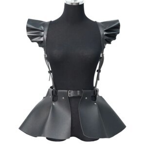 Women Sexy Leather Body Harness Belt Skirt With Ruffle Hem Sex Toys Bondage Harness Gothic Style Belt Clothing Accessory Bondage Gear cb5feb1b7314637725a2e7: harness bra