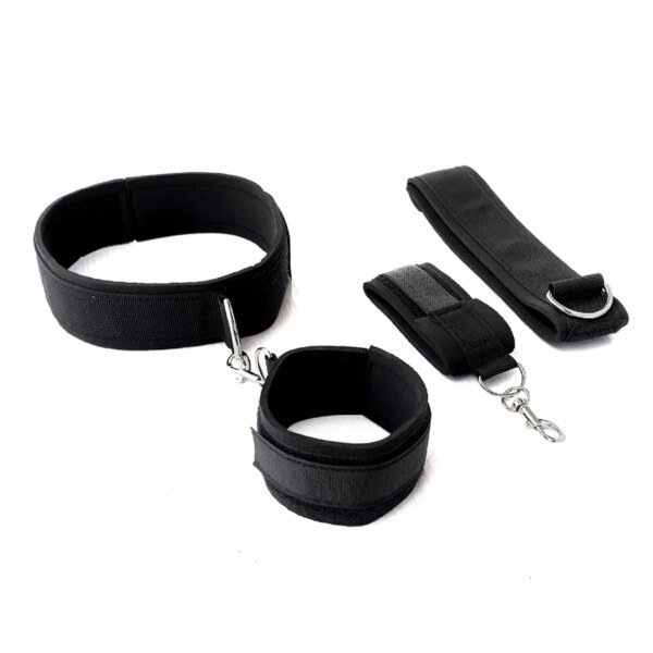 BDSM Sexy Bondage With Handcuffs Ankle Cuffs Adjustable Straps Breast Clip Oral Plug Adult Game Erotic Sex Toy for Women Couples Bondage Gear cb5feb1b7314637725a2e7: S007-Fblack|S007-Fred|S007-T|S007-T red|S007-U