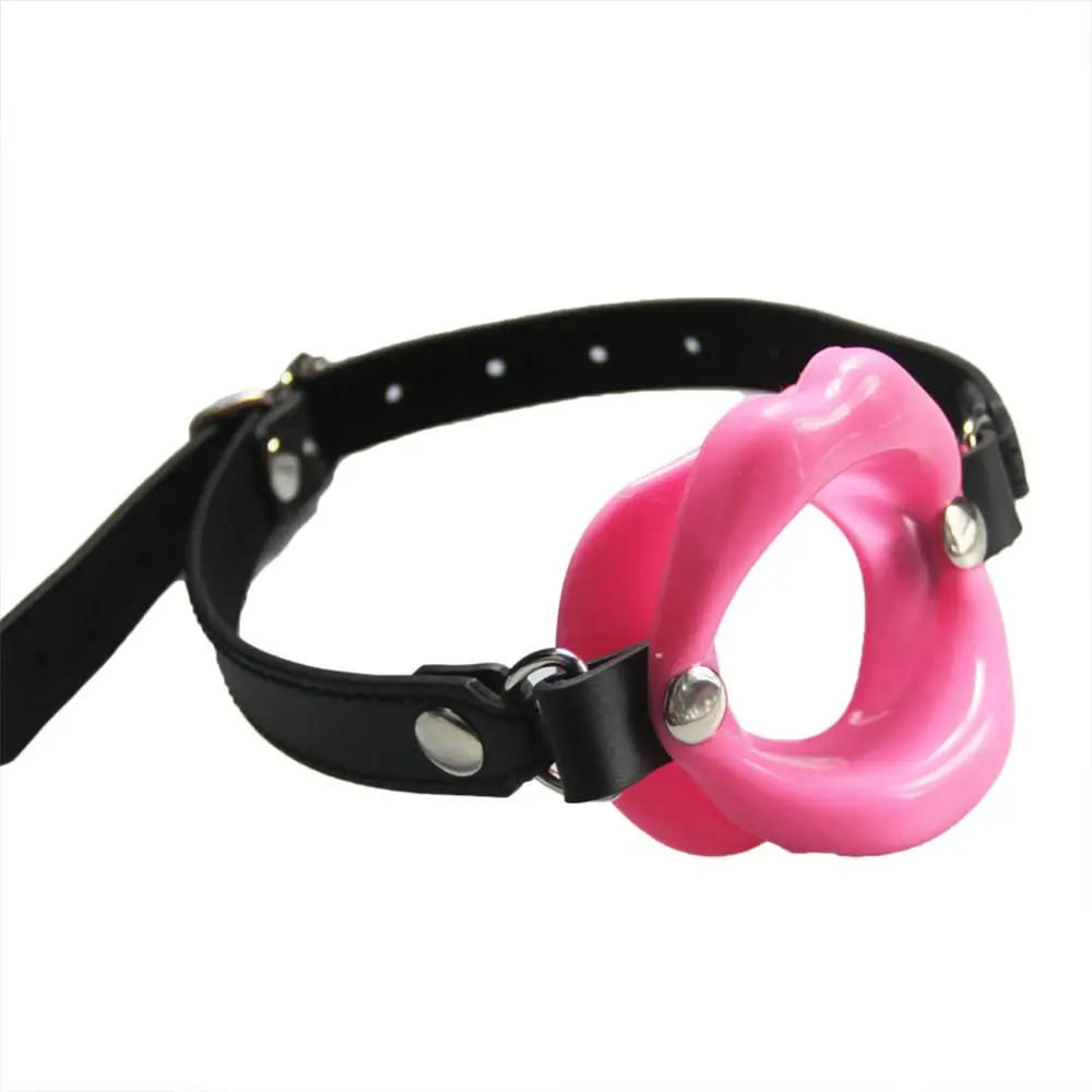PU Leather Rubber Lips O Ring Open Mouth Oral Sex Belt Gag BDSM Fetish Bondage Restraints Erotic Toys For Couples Bondage Gear cb5feb1b7314637725a2e7: Black|fresh|Pink|Red