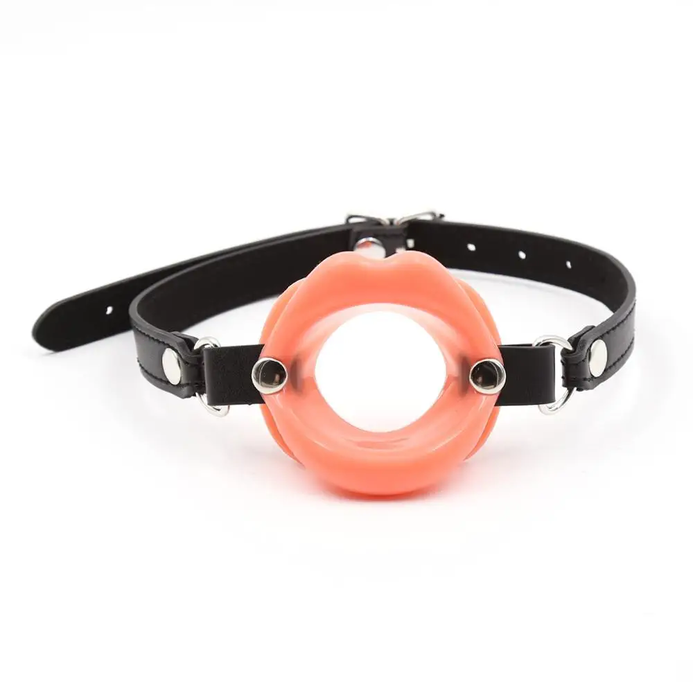 PU Leather Rubber Lips O Ring Open Mouth Oral Sex Belt Gag BDSM Fetish Bondage Restraints Erotic Toys For Couples Bondage Gear cb5feb1b7314637725a2e7: Black|fresh|Pink|Red