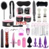 New 27-piece Adult Set Sex Toy Crystal Mace Set Leather Paddle Binding Handcuffs Multiple Anal Plug Accessories Bondage Gear cb5feb1b7314637725a2e7: Black|Pink|Red|Violet