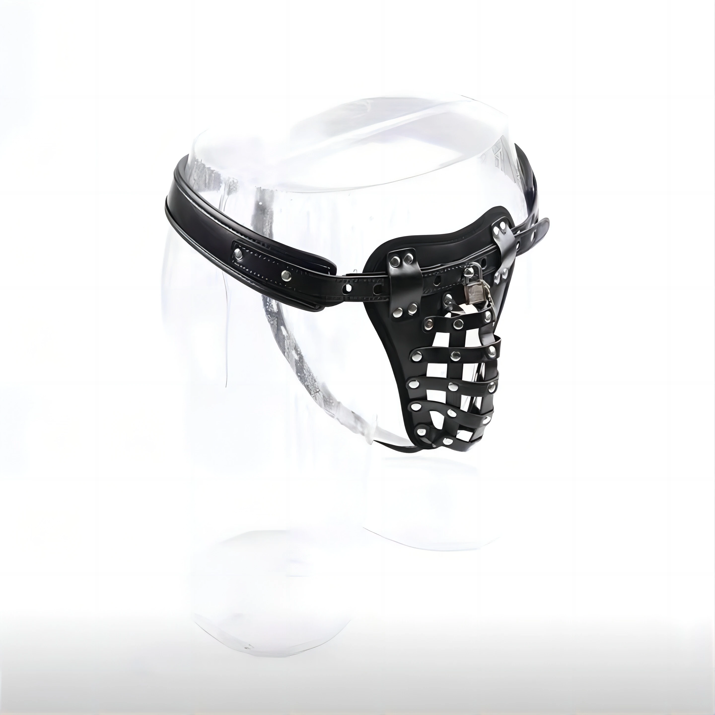 BDSM PU Leather Male Chastity Cage Belt Device Pants Underwear Lock Penis Rings Bondage Erotic Sex Toys for Men Adults Games Bondage Gear cb5feb1b7314637725a2e7: BDSM