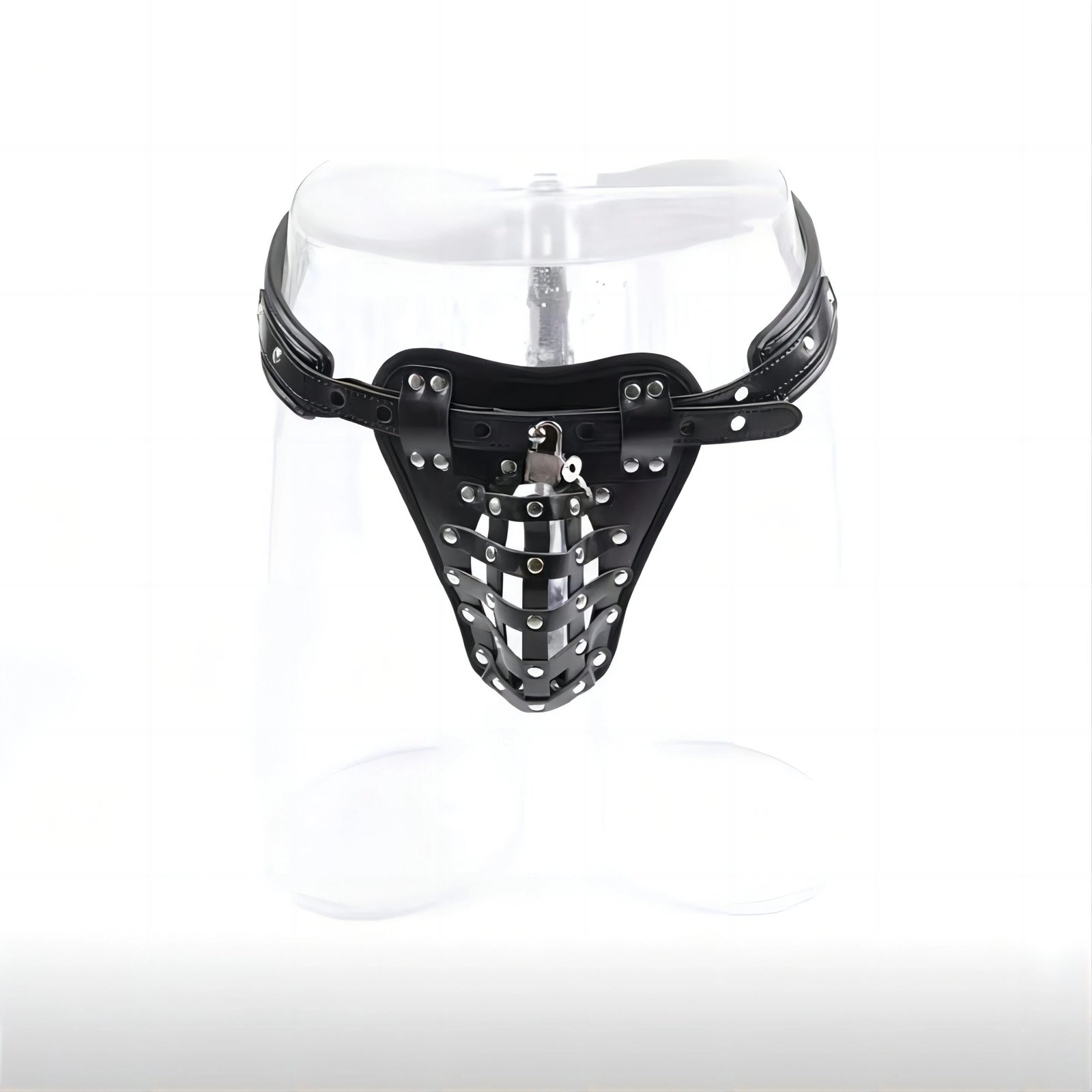 BDSM PU Leather Male Chastity Cage Belt Device Pants Underwear Lock Penis Rings Bondage Erotic Sex Toys for Men Adults Games Bondage Gear cb5feb1b7314637725a2e7: BDSM