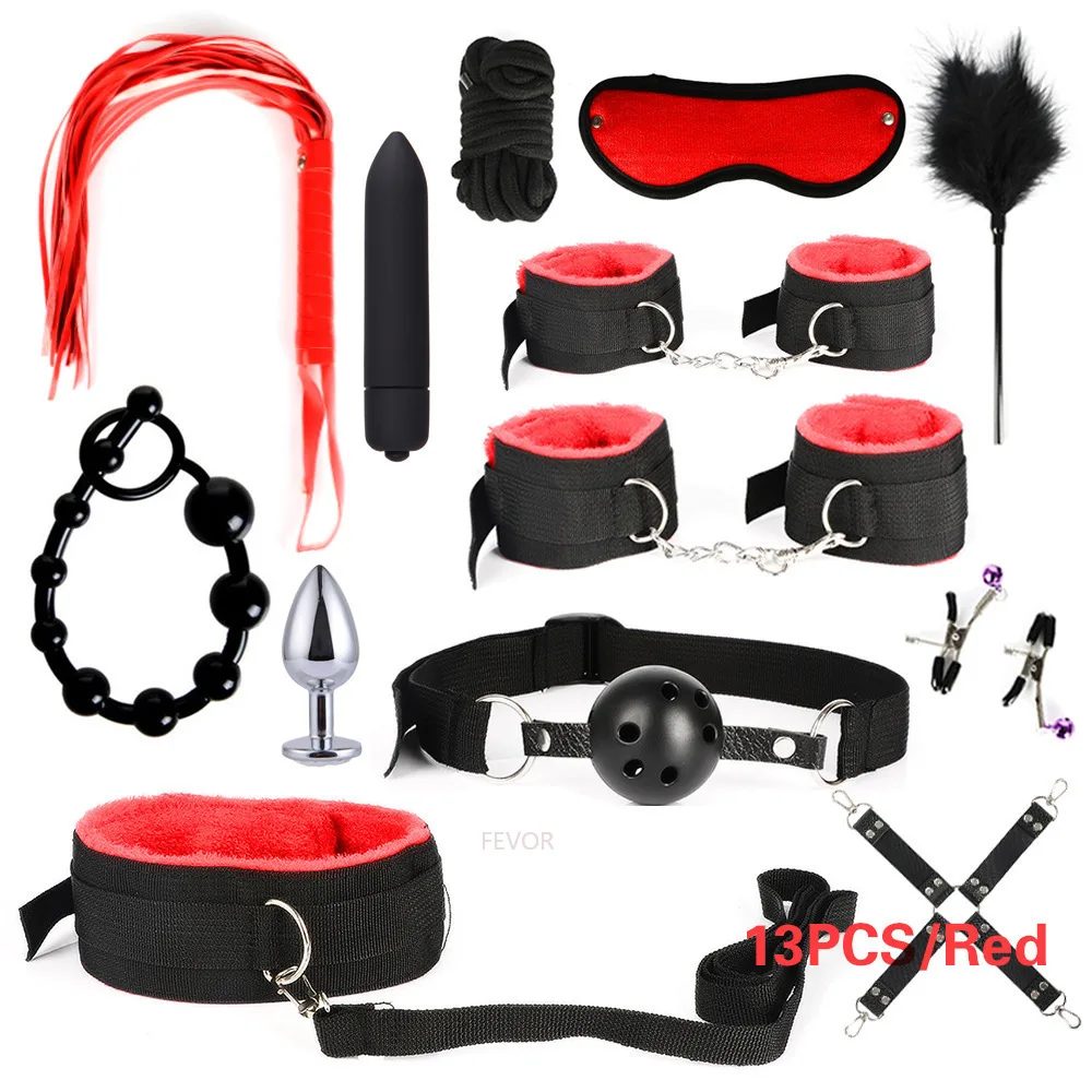 Sex Toy BDSM Kits Plush Sex Bondage Set Handcuffs Sex Games Whip Gag Nipple Clamps Sex Toys For Couples Exotic Accessories +18 Bondage Gear cb5feb1b7314637725a2e7: Army Green|Black|Blue|Brown|Chocolate|Dark Blue|Dark Gray|Dark khaki|Flesh|Gold|Green|Light Green|Light Grey|Light yellow|Mixed Colors|Orange|Other|Pink|Plum|Purple|Red|Silver|Sky Blue|Transparent|Violet|White|Wine Red|Yellow