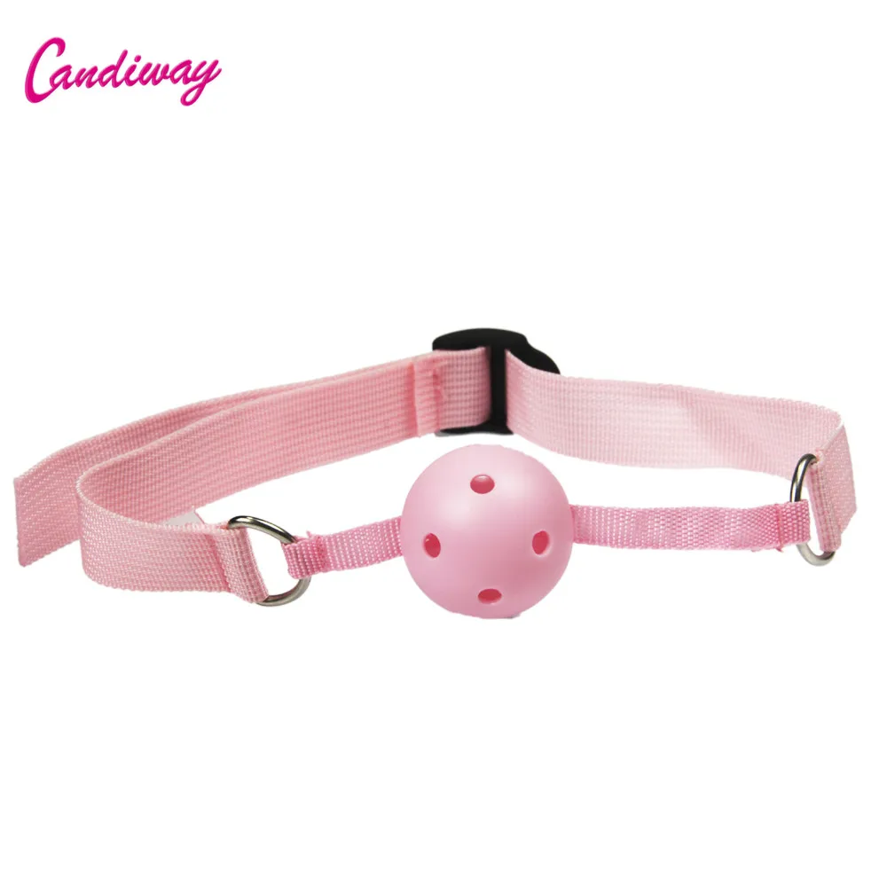 Candiway Adjustable Fetish Nylon Strap Hollow Mouth Ball Oral Gag BDSM Bondage Restraint Adult Sex Toys For Couple Sex Shop Bondage Gear cb5feb1b7314637725a2e7: Black|Pink|Purple|Red