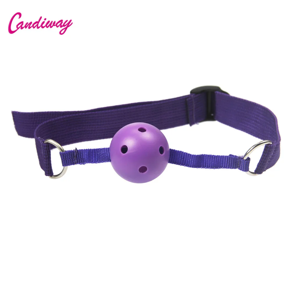Candiway Adjustable Fetish Nylon Strap Hollow Mouth Ball Oral Gag BDSM Bondage Restraint Adult Sex Toys For Couple Sex Shop Bondage Gear cb5feb1b7314637725a2e7: Black|Pink|Purple|Red