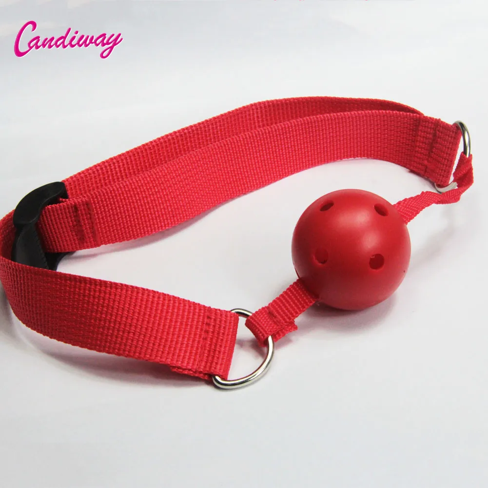 Candiway Adjustable Fetish Nylon Strap Hollow Mouth Ball Oral Gag BDSM Bondage Restraint Adult Sex Toys For Couple Sex Shop Bondage Gear cb5feb1b7314637725a2e7: Black|Pink|Purple|Red