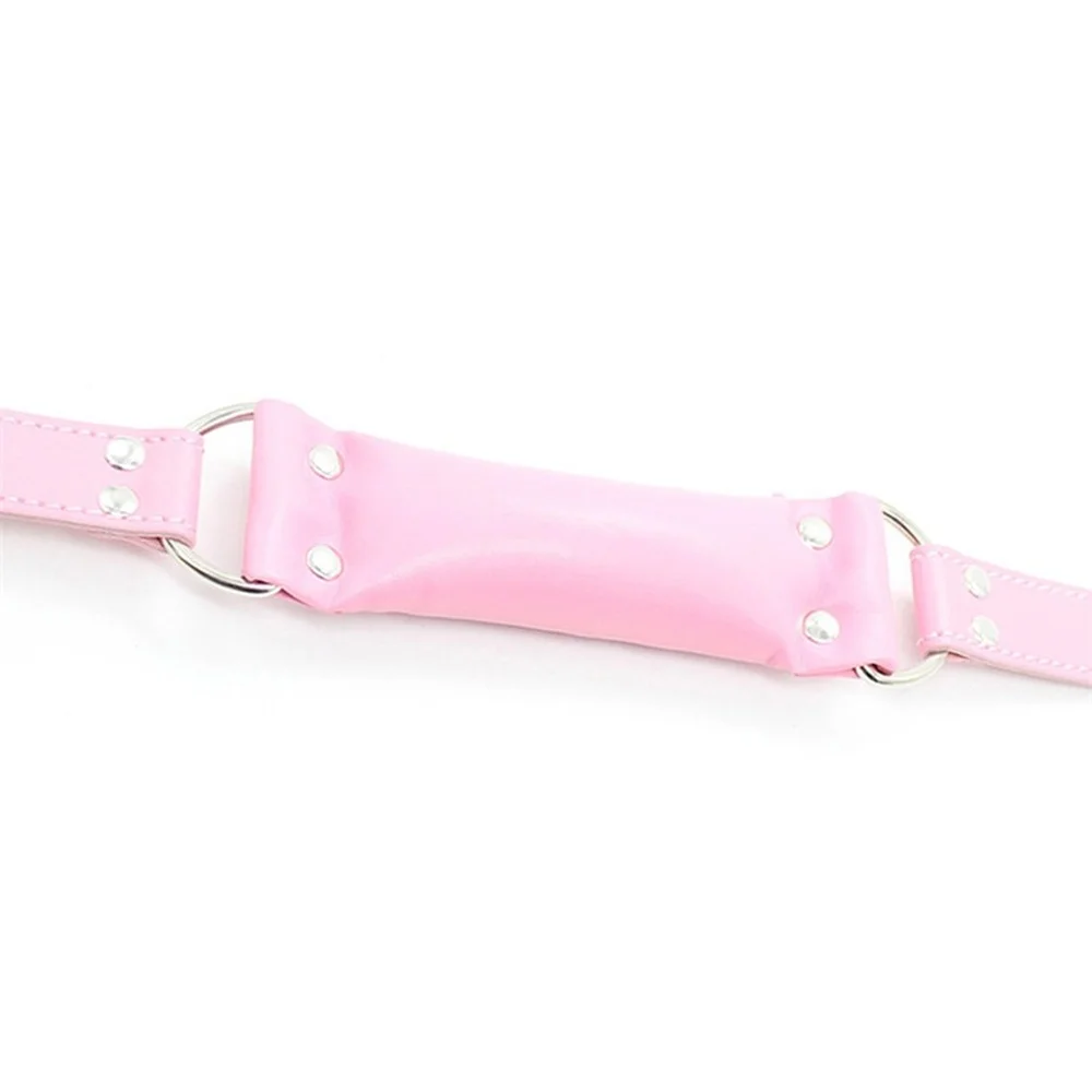 WAKEWAY Leather Bite Flirting Sex Supplies Toy Couple Female Fetish Bondage Erotic Slave Bondage Gear cb5feb1b7314637725a2e7: Black|Pink