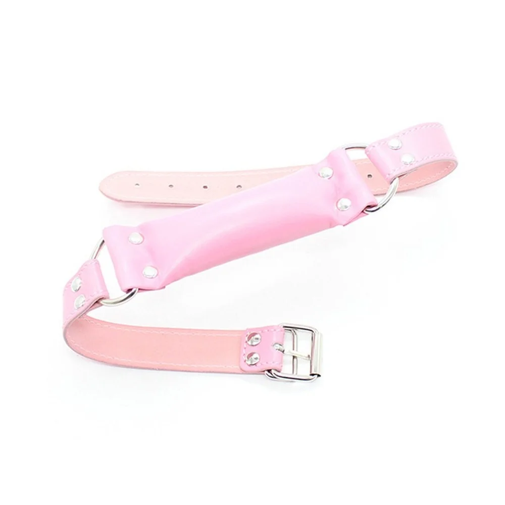 WAKEWAY Leather Bite Flirting Sex Supplies Toy Couple Female Fetish Bondage Erotic Slave Bondage Gear cb5feb1b7314637725a2e7: Black|Pink