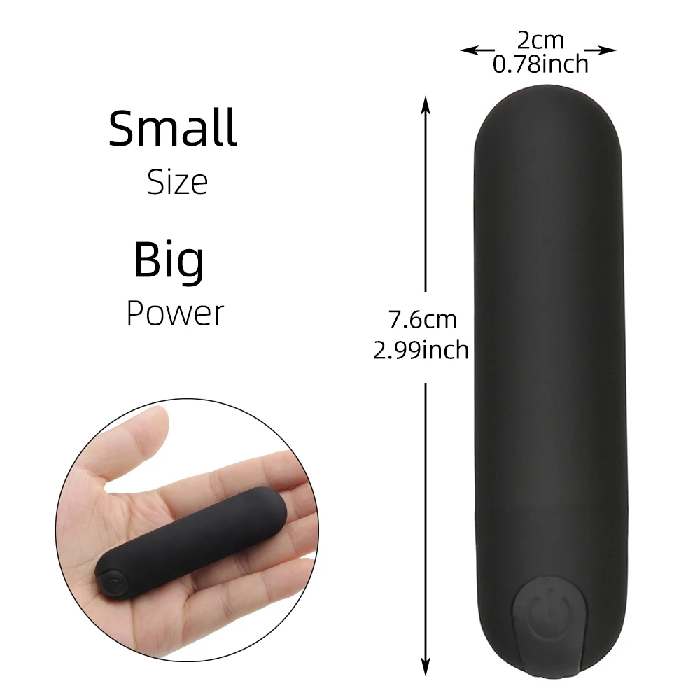 USB Charge Mini Powerful Bullet Vibrator Women Clitoral Stimulator Vaginal G Spot Masturbation Erotic Vibrators Adult Sex Toys Best Sellers cb5feb1b7314637725a2e7: Black