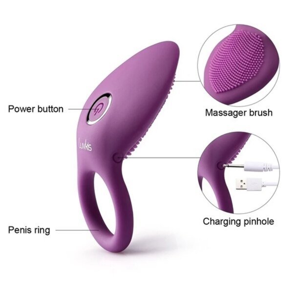 2020 Penis Ring Vibrating Clitoris Stimulator G Spot Sex Toy for Couple Vibro Ring Delay Lick Vagina Orgasm Premature Lock Fine Vibrators cb5feb1b7314637725a2e7: Black without box|Purple without box
