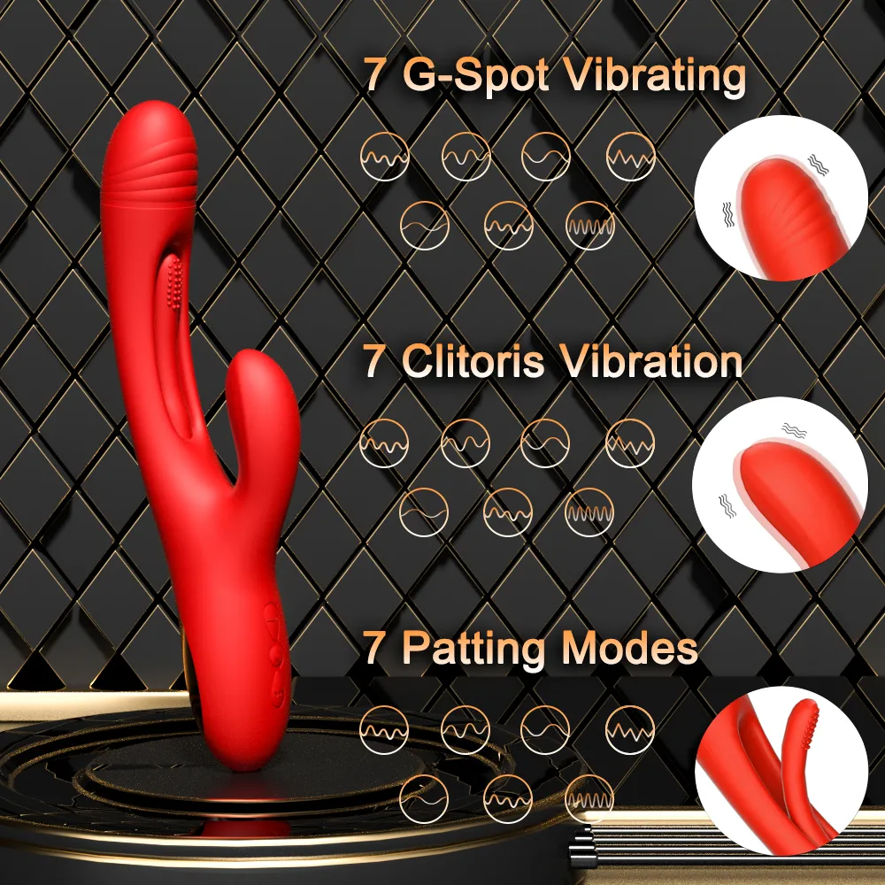 2023 Tapping Flapping Vibrator for Women Clitoris Clit Stimulator Powerful Sex Toy Woman Female Goods Rabbit Vibrators for Adult Vibrators 1ef722433d607dd9d2b8b7: China
