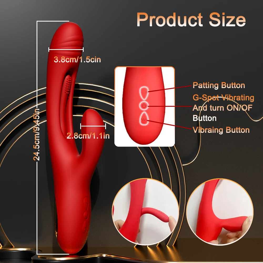 2023 Tapping Flapping Vibrator for Women Clitoris Clit Stimulator Powerful Sex Toy Woman Female Goods Rabbit Vibrators for Adult Vibrators 1ef722433d607dd9d2b8b7: China