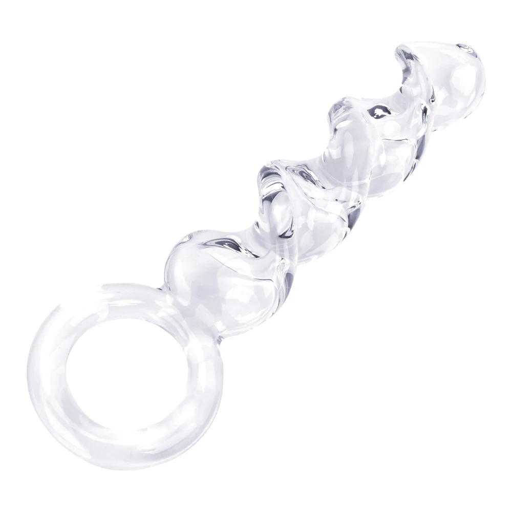 20cm Pyrex Glass Spiral Dildos For Women Vaginal Anal Plug Men Butt Dilator Female Masturbator Sex Toys Couples Adult Games Set Dildos cb5feb1b7314637725a2e7: Transparent