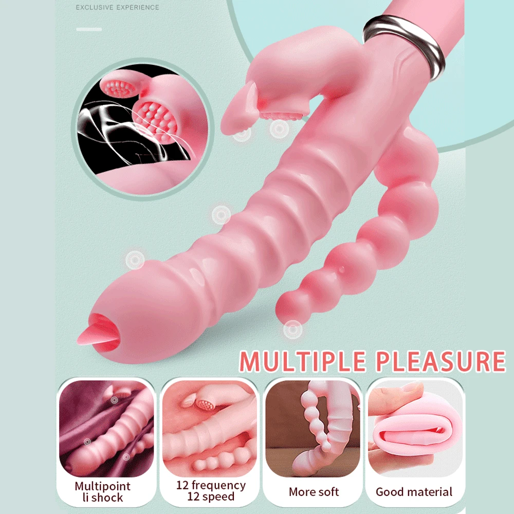 3 In 1 Dildo Vibrator Tongue Licking Rabbit Patting G Spot Clit Vagina Stimulator Anal Plug Adult Sex Toys For Women Masturbator Vibrators cb5feb1b7314637725a2e7: Battery Type No Box|BatteryType With Box|USB Type No Box|USB Type With Box