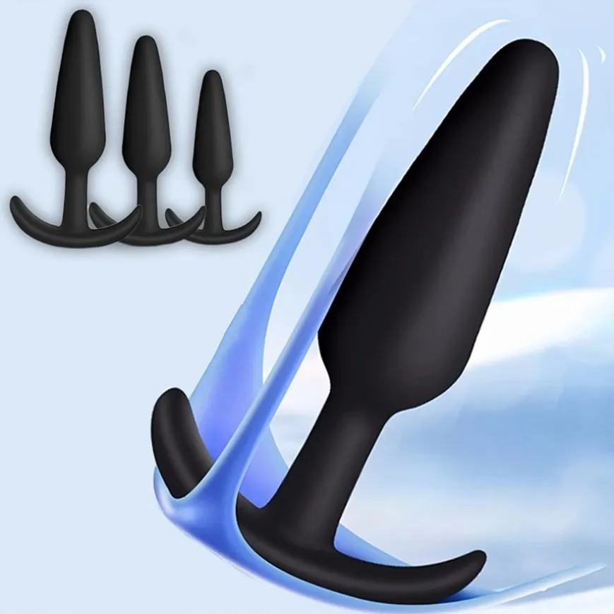 3 Sizes Anal Plug 100% Safe Silicone Dildo Anal Butt Plug Unisex Wearable Stopper Adults Sex Toys for Men/Women Trainer Massager Sex Toys For Men cb5feb1b7314637725a2e7: L|M|ML|S|SL|SM|SML