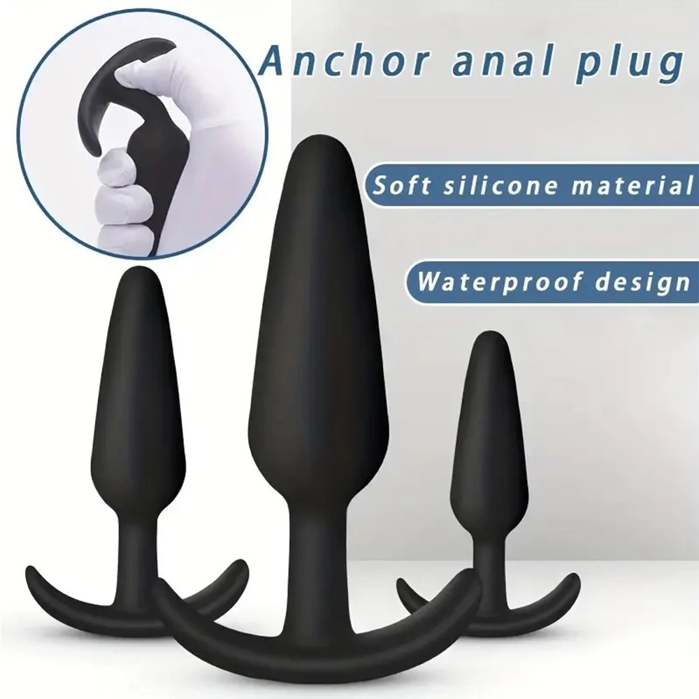3 Sizes Anal Plug 100% Safe Silicone Dildo Anal Butt Plug Unisex Wearable Stopper Adults Sex Toys for Men/Women Trainer Massager Sex Toys For Men cb5feb1b7314637725a2e7: L|M|ML|S|SL|SM|SML