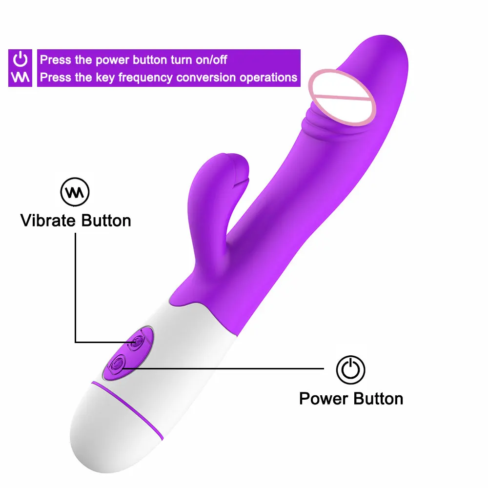 30 Speed Rechargeable Handheld Silicone Adult Clit Clitoral Clitoris Sex Toy G Spot Dual Motor Rabbit Vibrator for Women Female Vibrators cb5feb1b7314637725a2e7: Black-AAA-battery|Black-Rechargeable|Blue-AAA-battery|Blue-Rechargeable|Purple-AAA-battery|Purple-Rechargeable|Red-AAA-battery|Red-Rechargeable