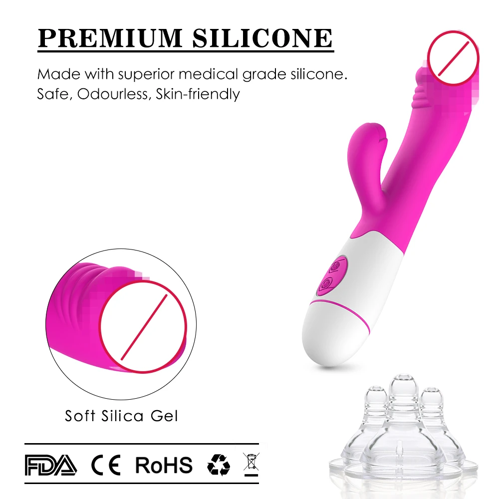 30 Speed Rechargeable Handheld Silicone Adult Clit Clitoral Clitoris Sex Toy G Spot Dual Motor Rabbit Vibrator for Women Female Sex Toys For Women 1ef722433d607dd9d2b8b7: China
