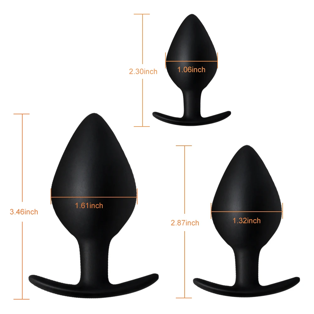 3pc Silicone Anal Plug Butt Plugs Sex Toys For Men Women bdsm Dildo tapon anale Prostate Massager buttplug Adult Sex Products Sex Toys For Men cb5feb1b7314637725a2e7: 3pcs