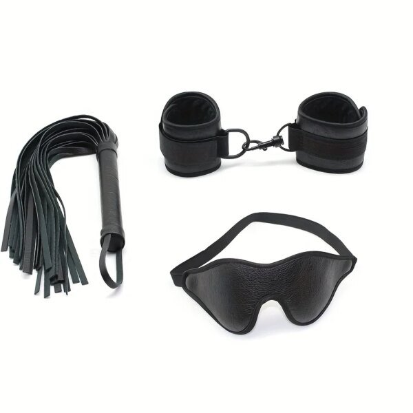 3pc set BDSM Bondage Cuff Restraint,Sex Toys For Women,PU Leather Handcuffs & Whip Restraints For Adult Games,Sex Bracelet Sex Toys For Couple 3pc set BDSM Bondage Cuff Restraint,Sex Toys For Women,PU Leather Handcuffs & Whip Restraints For Adult Games,Sex Bracelet Sex Toys For Couple cb5feb1b7314637725a2e7: Black|Red