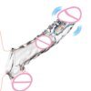8.6 Inch Clear Cock Ring Extender Reusable Penis Sleeve with Vibrator Penis Ring Soft Dick Enlarger for Couples Reusable Condoms Sex Toys For Men 1ef722433d607dd9d2b8b7: CN