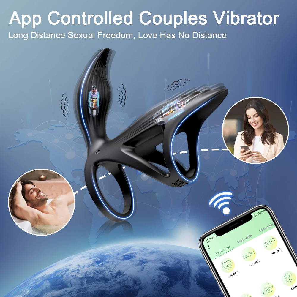 APP Bluetooth Cockring Penis Cock Ring Delay Ejaculation Clitoral Stimulator Sex Toys for Men Couple Penisring Dick Sleeve Sex Toys For Men cb5feb1b7314637725a2e7: SJH50-APP-BK|SJH51-APP-BK