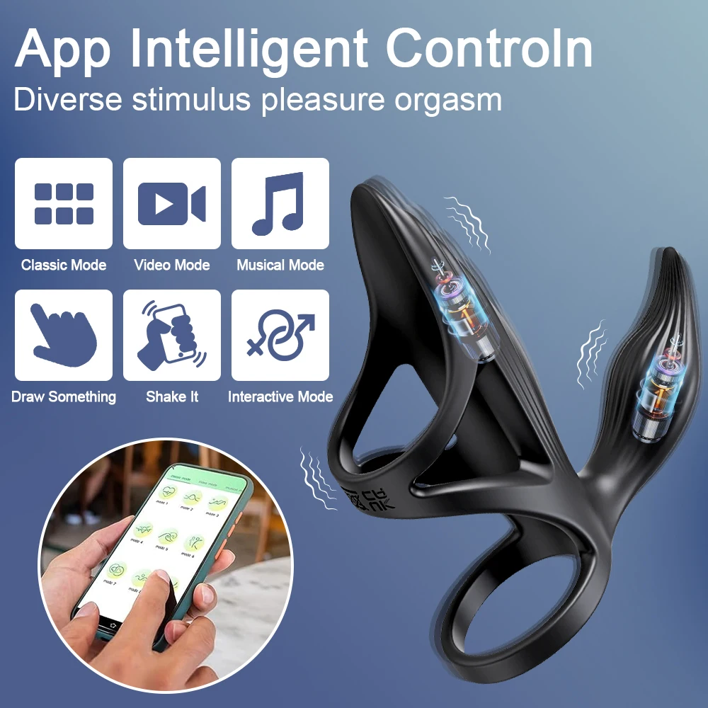 APP Bluetooth Cockring Penis Cock Ring Delay Ejaculation Clitoral Stimulator Sex Toys for Men Couple Penisring Dick Sleeve Sex Toys For Men cb5feb1b7314637725a2e7: SJH50-APP-BK|SJH51-APP-BK