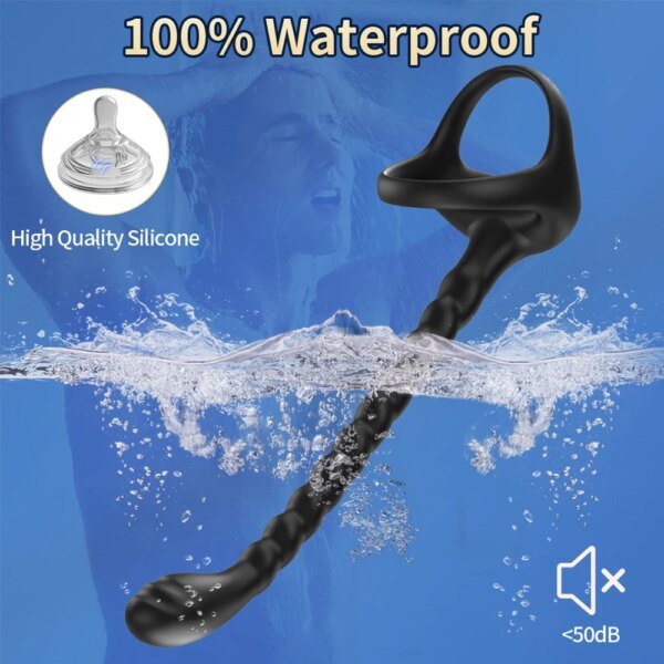 APP Remote Penis Ring Anal Plug Vibrators For Men Cock Ring Delay Exerciser Prostate Stimulator Massager Adult Sex Toys for Men Sex Toys For Men cb5feb1b7314637725a2e7: APP Vibrator|Remote Vibrator