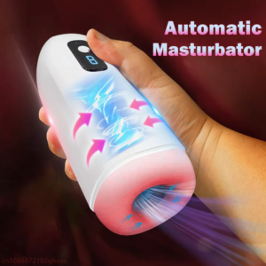 Automatic Male Masturbator Cup Powerful Vibrator Digital Blowjob Machine Strong Vibration Real Pussy Masturbation Sex Toys Best Sellers cb5feb1b7314637725a2e7: White 