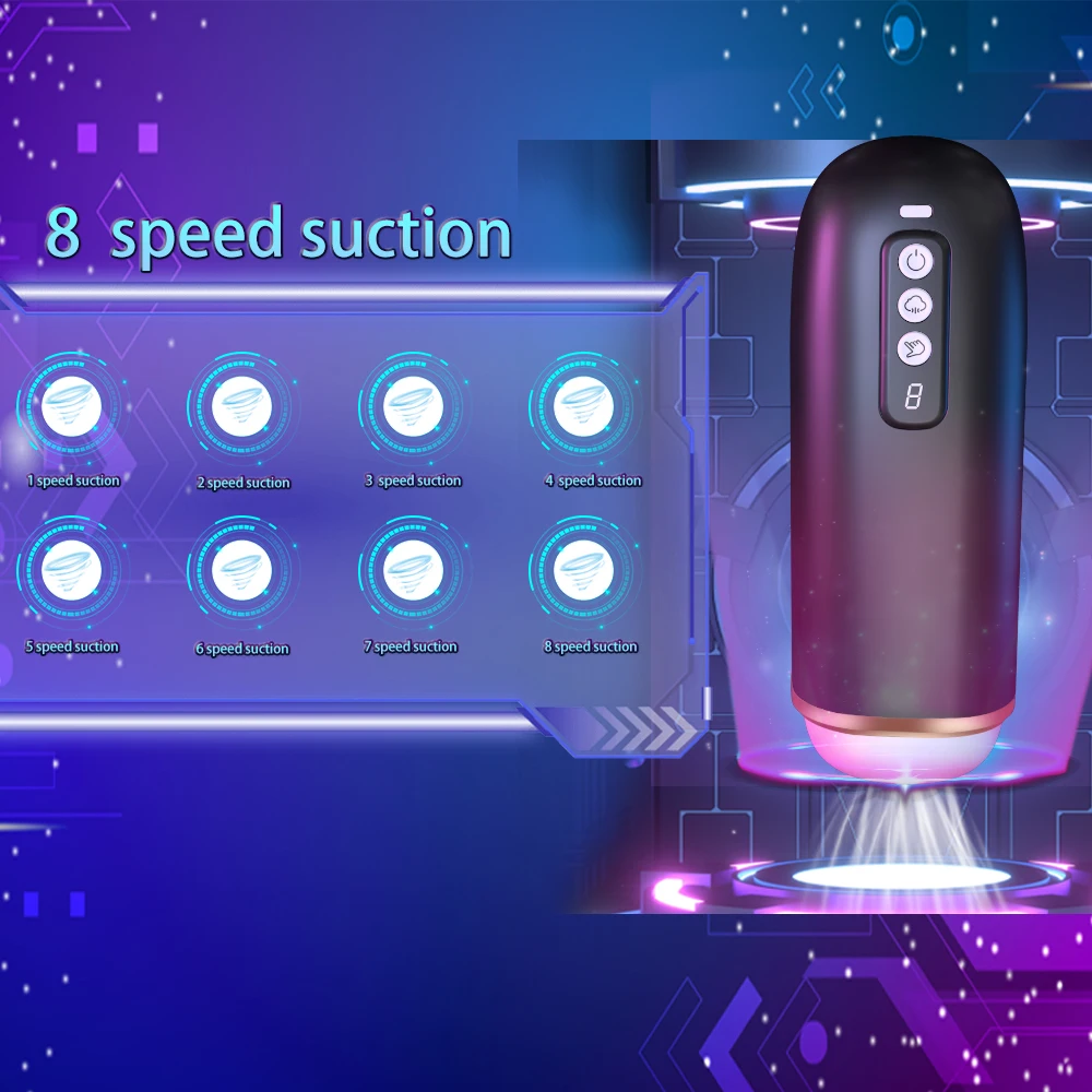 Automatic Male Masturbator Penis blowjob Vibrator Vacuum Sucking Machine Vagina Pocket Pusssy Masturbation Cup Sex Toys for Men Sex Toys For Men cb5feb1b7314637725a2e7: Black with Box