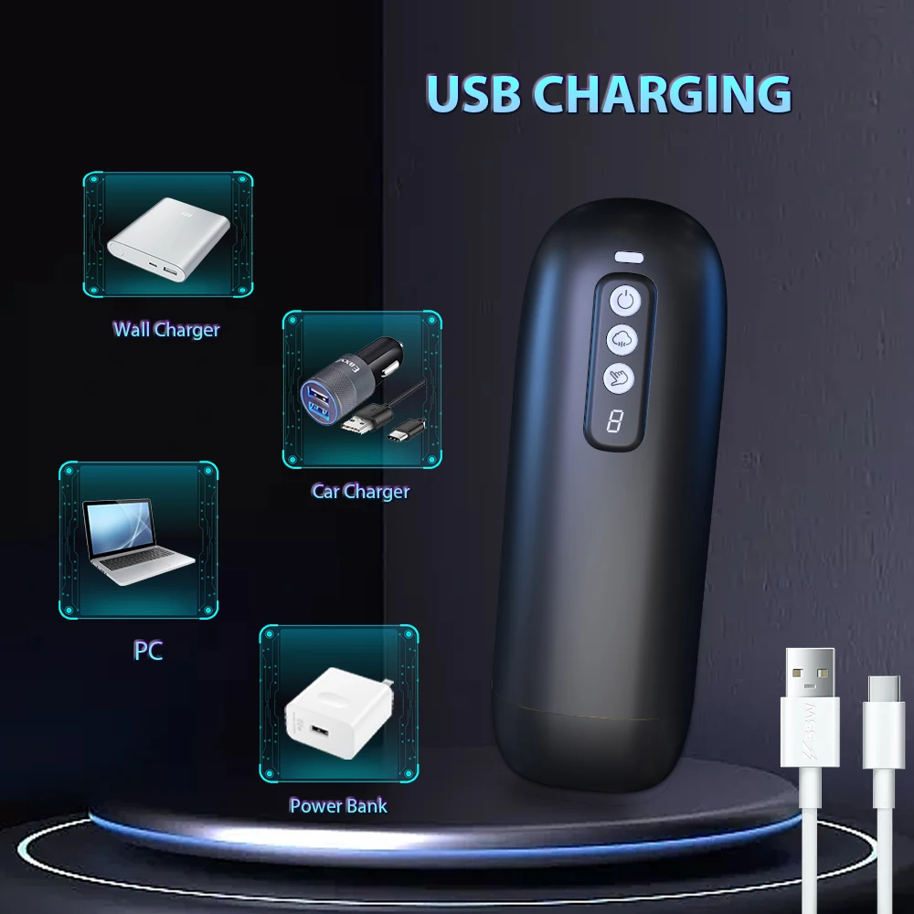 Automatic Male Masturbator Penis blowjob Vibrator Vacuum Sucking Machine Vagina Pocket Pusssy Masturbation Cup Sex Toys for Men Sex Toys For Men cb5feb1b7314637725a2e7: Black with Box