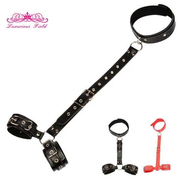 BDSM Bondage Restraints Collar Fetish Sex Products Gags Adult Games Erotic Sex Toys for Woman Couples Slave Neck Handcuffs Sex Toys For Couple BDSM Bondage Restraints Collar Fetish Sex Products Gags Adult Games Erotic Sex Toys for Woman Couples Slave Neck Handcuffs Sex Toys For Couple cb5feb1b7314637725a2e7: Black|Red
