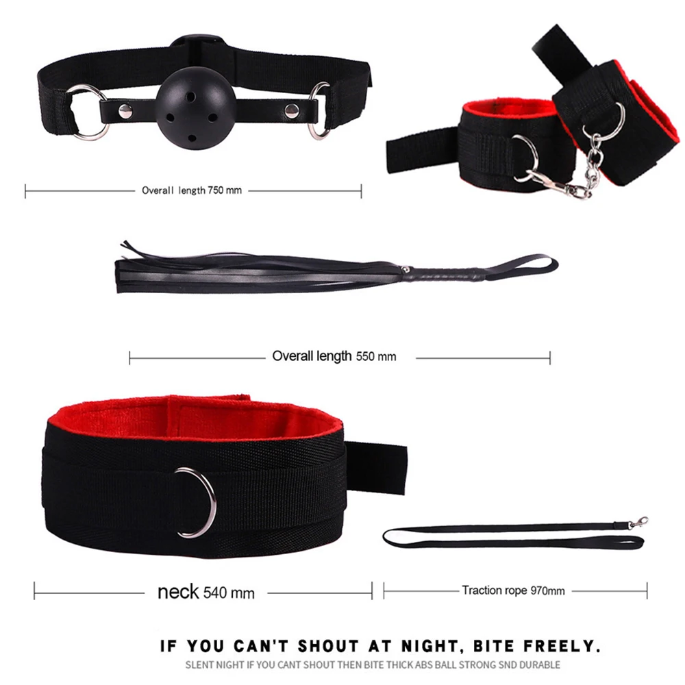 BDSM Bondage Sex Toys for Women sexy toys handcuffs for session Anal plug Vibrator female erotic accessories sexulaes toys 18 Bondage Gear BDSM Bondage Sex Toys for Women sexy toys handcuffs for session Anal plug Vibrator female erotic accessories sexulaes toys 18 Bondage Gear cb5feb1b7314637725a2e7: 11pcs Black|11pcs Red|23pcs black|23pcs red|7pcs Black|7pcs Red