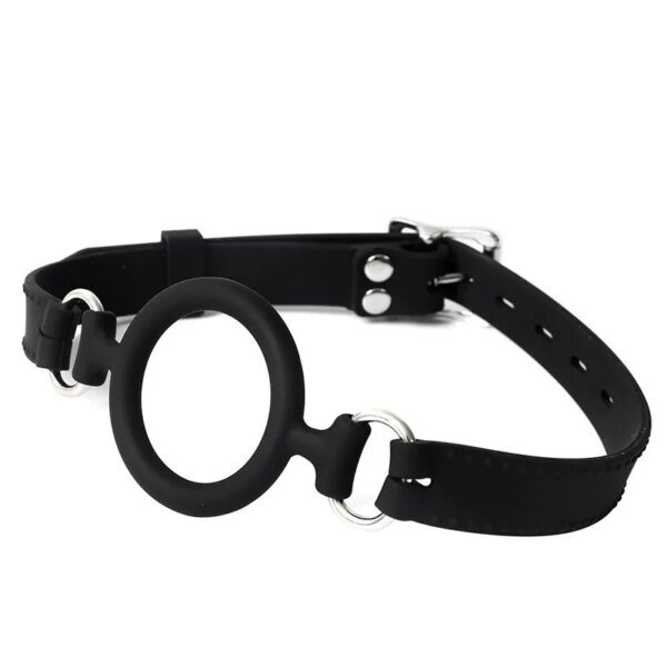 BDSM Soft Silicone Open Mouth Ring Gag Breathable O-Ring Oral Gags Bondage Restraints Adult Slave Roleplay Sex Toys For Couples Sex Toys For Couple cb5feb1b7314637725a2e7: Black