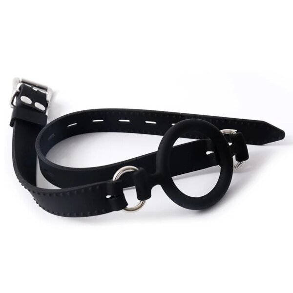 BDSM Soft Silicone Open Mouth Ring Gag Breathable O-Ring Oral Gags Bondage Restraints Adult Slave Roleplay Sex Toys For Couples Sex Toys For Couple cb5feb1b7314637725a2e7: Black
