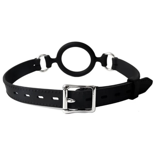 BDSM Soft Silicone Open Mouth Ring Gag Breathable O-Ring Oral Gags Bondage Restraints Adult Slave Roleplay Sex Toys For Couples Sex Toys For Couple cb5feb1b7314637725a2e7: Black