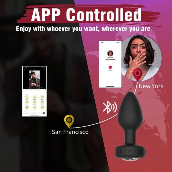 Bluetooth Anal Vibrator Butt Plug Prostate Massager Female Masturbator Dildo Adult Sex Toys For Women Men Gay APP Remote Control Sex Toys For Lesbians cb5feb1b7314637725a2e7: APP Control|Wireless Remote L|Wireless Remote M