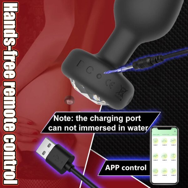 Bluetooth Anal Vibrator Butt Plug Prostate Massager Female Masturbator Dildo Adult Sex Toys For Women Men Gay APP Remote Control Sex Toys For Lesbians cb5feb1b7314637725a2e7: APP Control|Wireless Remote L|Wireless Remote M
