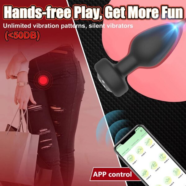 Bluetooth Anal Vibrator Butt Plug Prostate Massager Female Masturbator Dildo Adult Sex Toys For Women Men Gay APP Remote Control Sex Toys For Lesbians cb5feb1b7314637725a2e7: APP Control|Wireless Remote L|Wireless Remote M